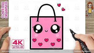 how draw kawaii handbag easy drawing kids