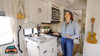 She Lives in a STUNNING RV - Financial Freedom by Tiny Home Living