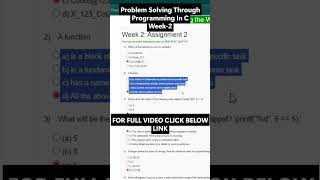 NPTEL Problem Solving Through Programming in C Week 2 Assignment Answers | noc26-cs53