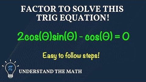How to Solve Trigonometric Equations Using Factoring | Example 2