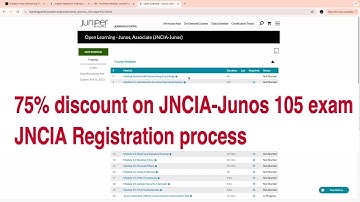 JNCIA Junos JN0 105 Voucher Assessment Registration process 2024 | 75% discount on JNCIA-Junos 105