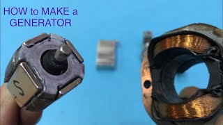 HURDA MOTORDAN JENERATÖR YAPIMI  ELEKTRİK MOTORUNU ALTERNATÖRE ÇEVİRME  HOW TO MAKE A GENERATOR