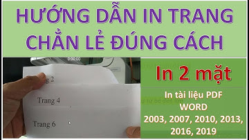 Cách in trang chẳn lẻ đúng cách - PDF | Word 2003, 2007, 2010, 2013, 2016, 2019