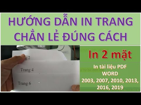 Cách in trang chẳn lẻ đúng cách – PDF | Word 2003, 2007, 2010, 2013, 2016, 2019