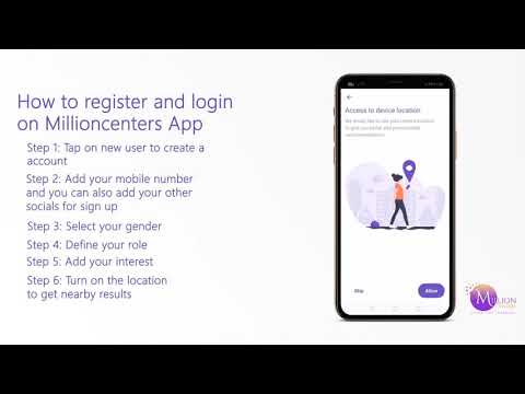 How to Register and Login on Millioncenters App #NeverStopLearning