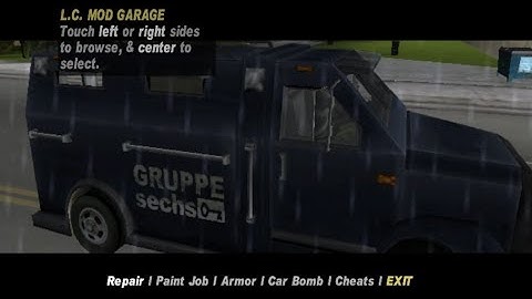 GTA:III Tutorial GARAGE CHEAT  FOR ANDROID