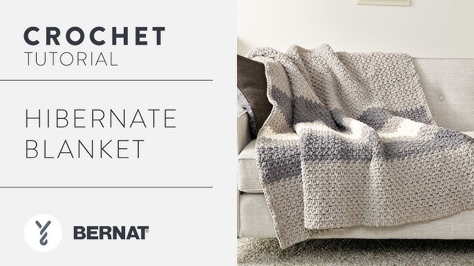 Bernat Bead Stitch Stripes Crochet Blanket​ Pattern