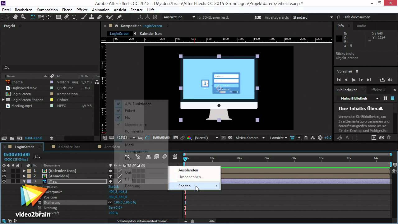 After Effects CC 2015 – Grundlagen Tutorial: Transformationswerkzeuge ...