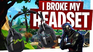 I broke my headset... Fortnite Rage Moment