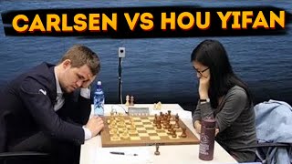 Magnus Carlsen vs Hou Yifan - World Chess Champion vs No.1 Ranked Woman Chess Champion by ChessMaster Max 18,308 views 9 months ago 10 minutes, 25 seconds