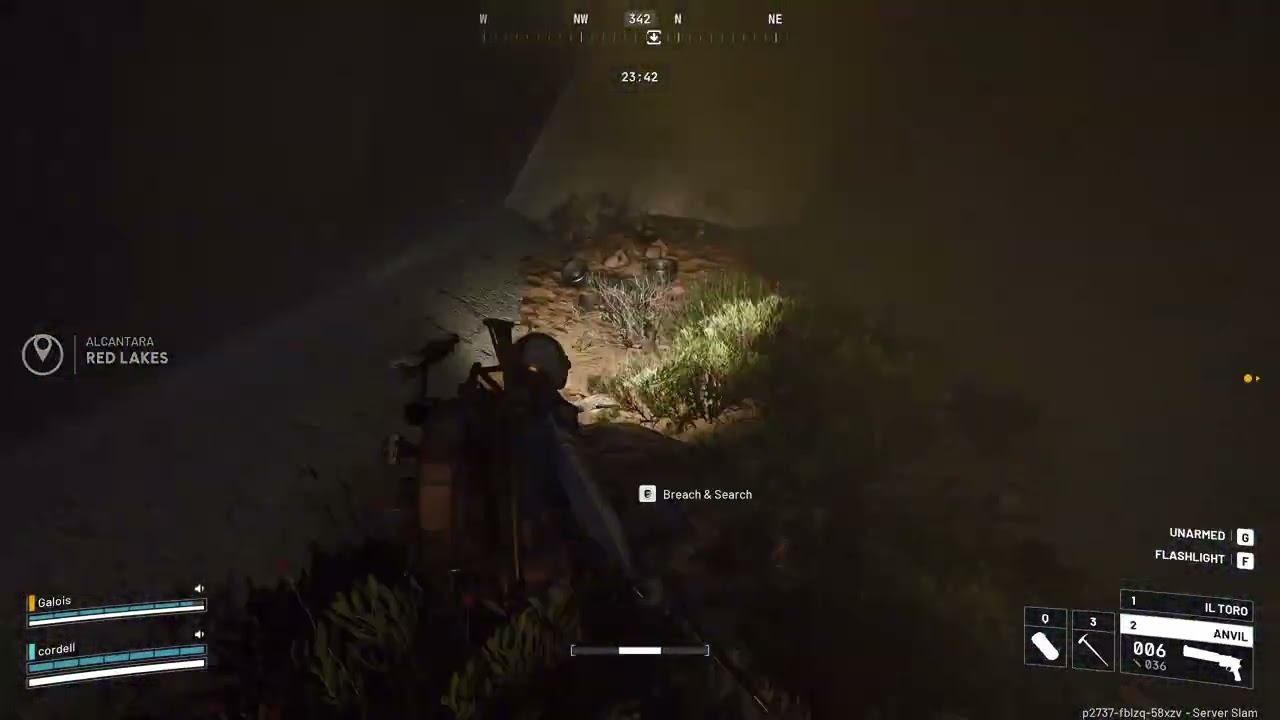 Weapons case on red lakes