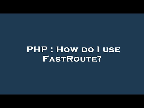 PHP : How do I use FastRoute?