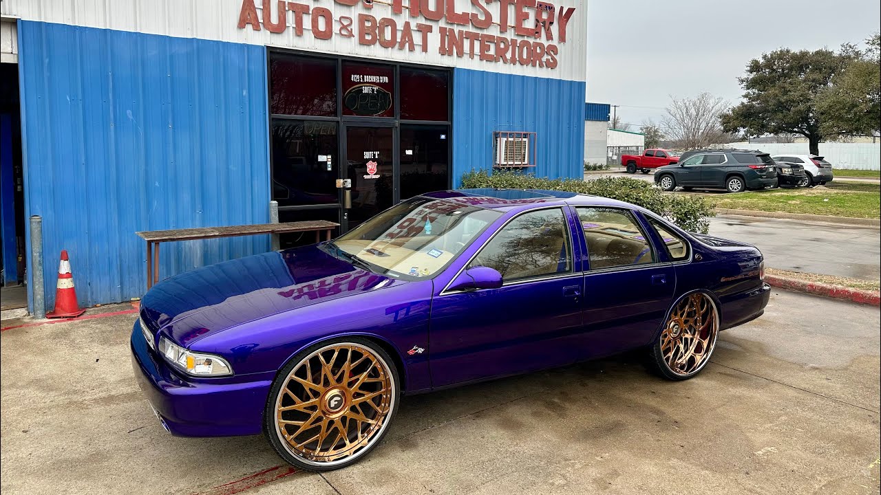 Picking up my 96 Impala SS full custom interior on 26s Rose Gold Forgiato!!