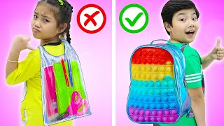 annie and sammy back to school pop it backpack story for kids