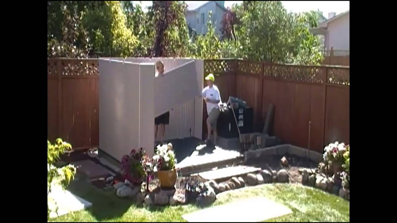 Building a Costco Vinyl Shed - YouTube