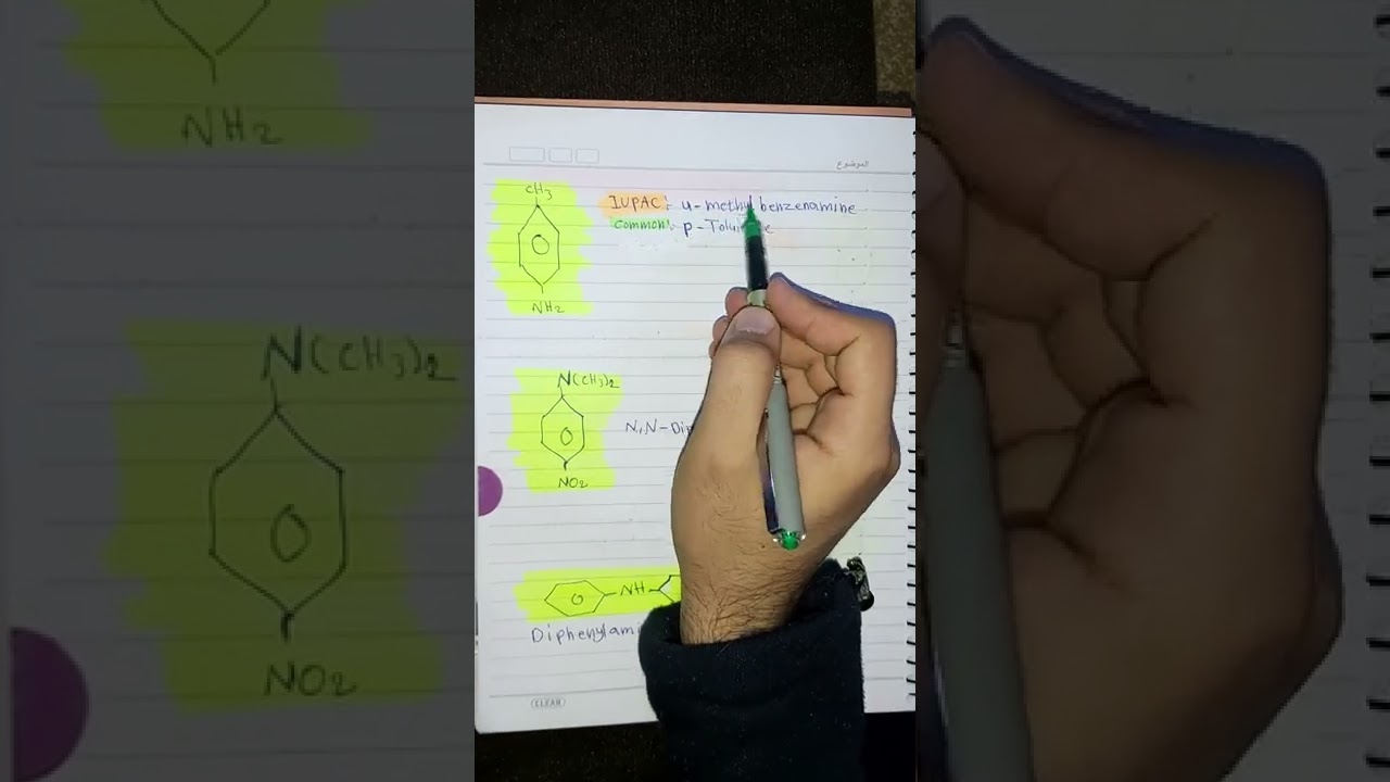 الامينات - تسمية الامينات الاروماتية واملاح الامين