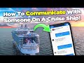 How to communicate on a cruise ship image