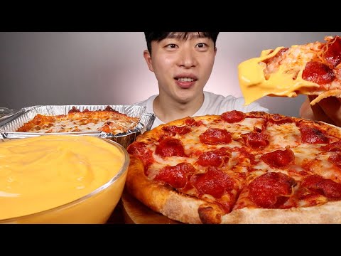 미트 파스타까지 먹방 ASMR MUKBANG Pepperoni Pizza Meat <strong>Pasta</strong> Eating show