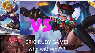 EPIC RUBY GAME( EPIC COMEBACK) WITH FEEDING MAGE AND MIA JUNGLER! WHO WILL WIN