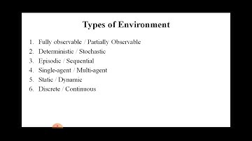 Type of environment || Artificial Intelligent