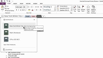 Setting the Default Notebook in OneNote 2013