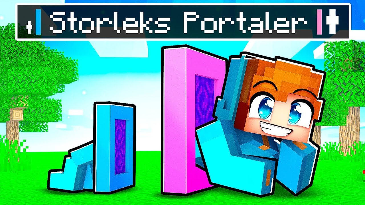 Använder STORLEKSPORTALER För MEGA PRANKS i Minecraft!