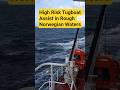 High Risk Tugboat Assist in Rough Norwegian Waters#ytshorts #norway#tugboat #ship#lifeatsea#sailors