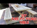 Picnic Table With Fire Pit