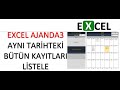 Excel Dinamik Ajanda 3( Aynı tarihteki bütün kayıtlar)