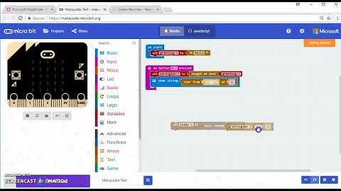 Text blocks in micro:bit