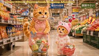 🍭 Ginger Kitten Bought TOO Many Candies… Then Fell From the Tree! 😂#viralvideo #cute #cat