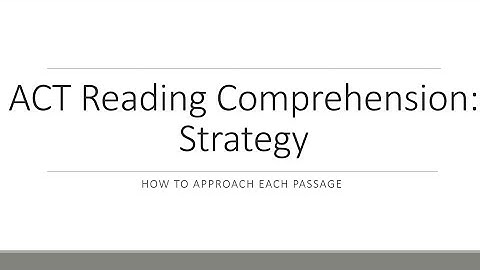 ACT Reading Comprehension: Strategy and Approach (Pre-2025)