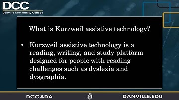 Kurzweil Student Training Video 1 - Video Series Introduction