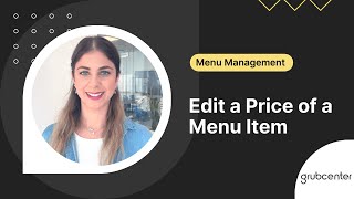 Menu Management | 4- Edit a Price of a Menu Item