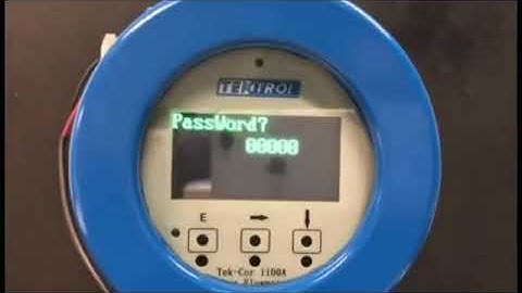 Tek-Cor 1100A Coriolis Flow Meter Password Change