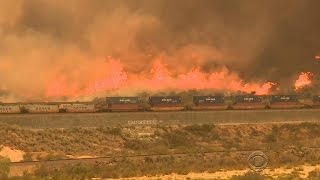 Fast-growing SoCal fire traps firefighters