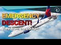 Emergency descend!! Cockpit video