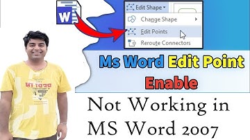 edit points / edit shape is not working in ms word 2007, ms excel 2007 | Explained in english