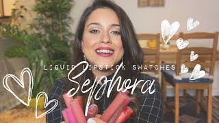 Sephora Cream Lip Stain Liquid Lipstick Swatches