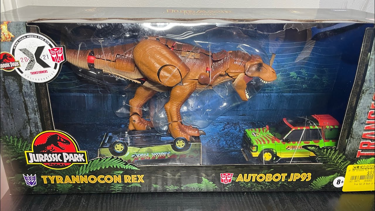 GameStop Exclusive Jurassic Park Transformers Tyrannocon Rex and