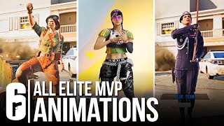 Rainbow Six Siege - ALL 32 ELITE SKINS MVP ANIMATION + ELA \& DOKKAEBI LEAK (All Leaked Victory Pose)