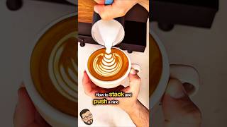 How to Stack and Push  9 #Heart #Tulip #LatteArt