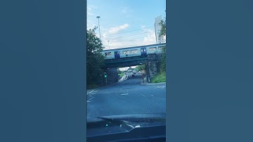 Northern Rail Class 319 flying across a bridge at HighSpeed #railway #train #trainspotting #shorts