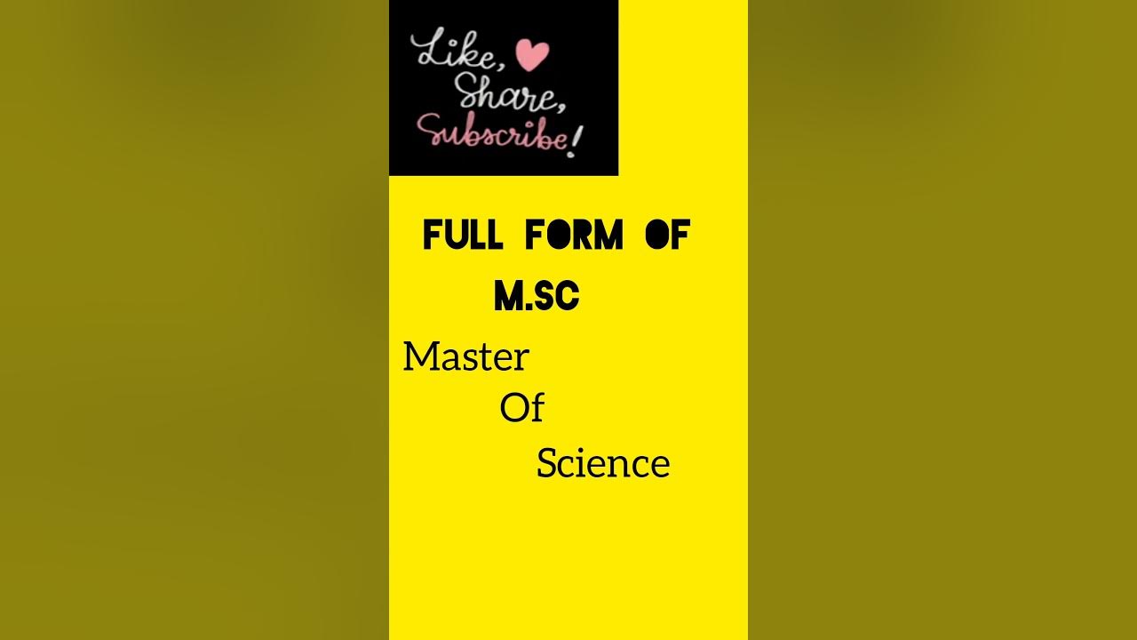 full-form-of-msc-informative-page-shorts-youtube