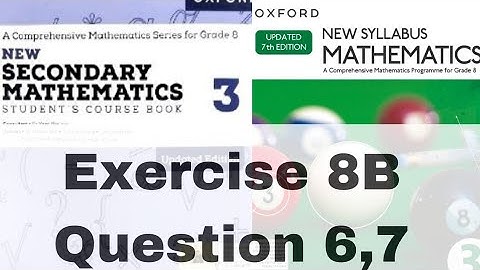 EXERCISE 8B | QUESTION 6,7 | ARC LENGTH AND AREA OF CIRCLE | New Secondary Mathematics 3 | D3