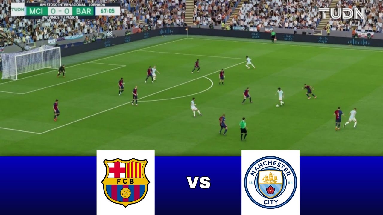 Barcelona vs Manchester City 2-2 | International Friendly 2024 | Match ...