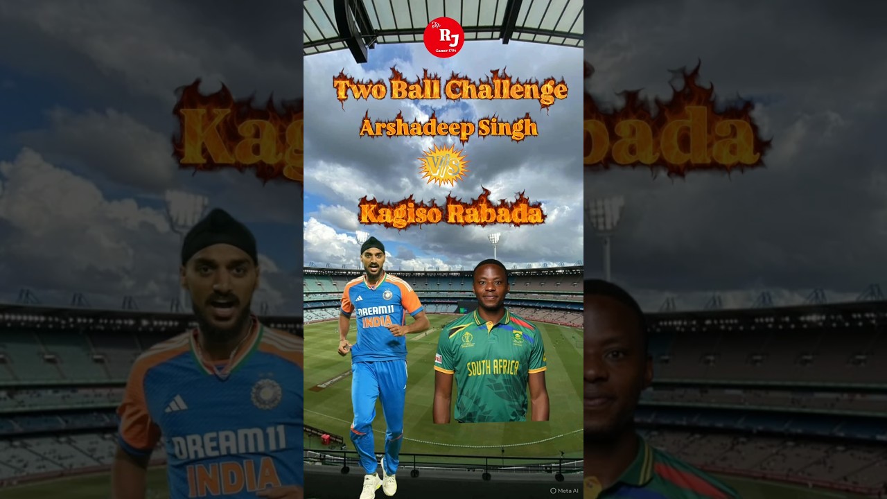 Arashadeep v/s Rabada I Two Balls Challenge 2026 🏏 I #cricket #viralvideo #shortvideo