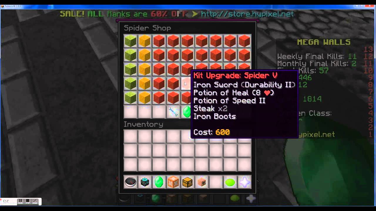 Megawalls Hypixel Spider Class Review