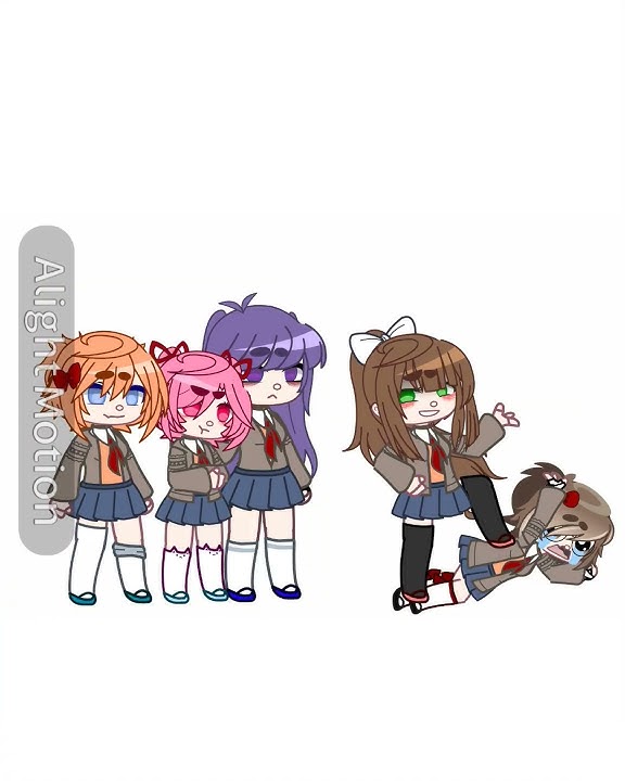 Doki doki- WHA #ddlc #dokidoki #literature #club #selfinsert #silly #yuri #natsuri #monika #sayori:3