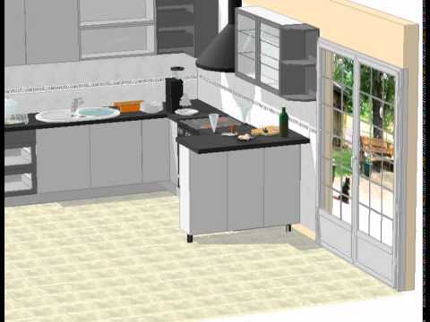Mueble de cocina con desayunador youtube